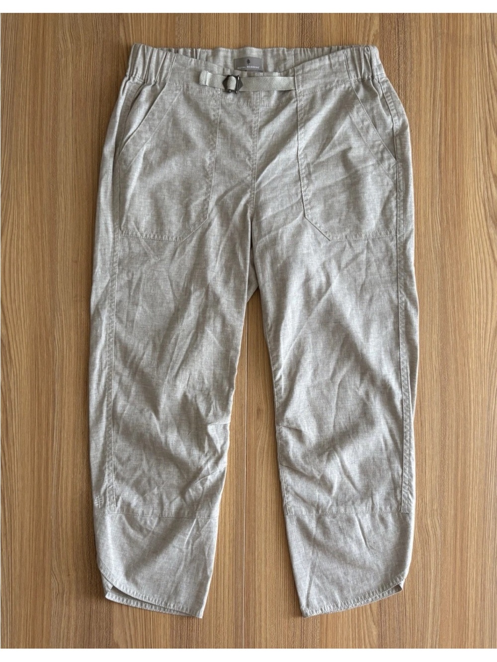 Royal Robbins Hempline Capri Hemp Blend Pants Wmns 6 Undyed Belt Granola Outdoor